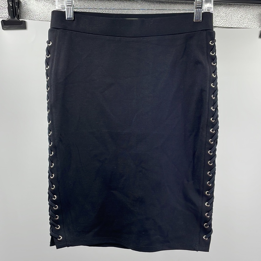 Stoosh Vixen black side lace up skirt Size Medium NWT
